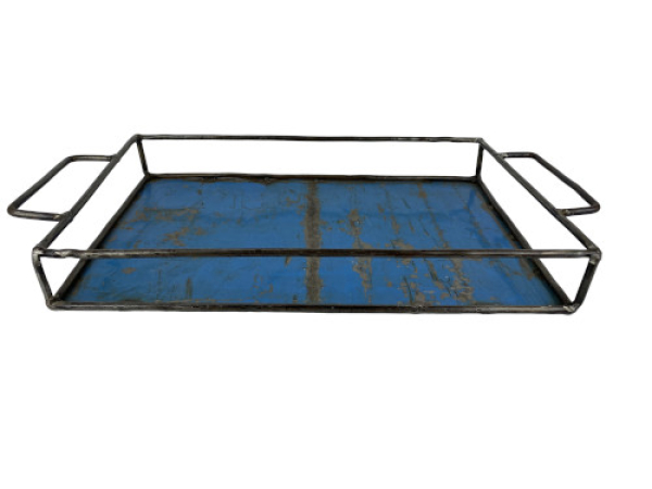 Upcycling Tablett aus recycelten Ölfässern | Größe M